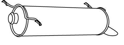 WALKER 19011 Глушник вихлопних газів кінцевий