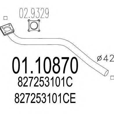 MTS 10103 Труба вихлопного газу