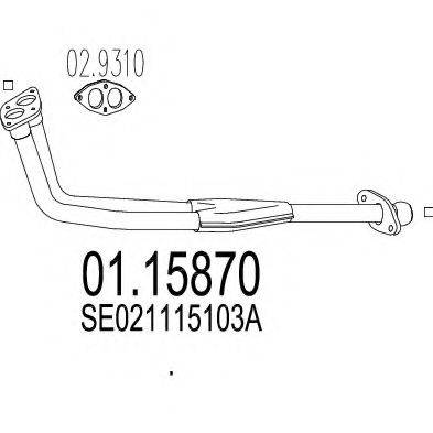 DESCAM 260001 Труба вихлопного газу