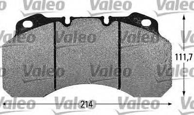 VALEO 29100 Комплект гальмівних колодок, дискове гальмо