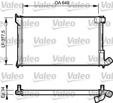VALEO RC1052 Радіатор, охолодження двигуна
