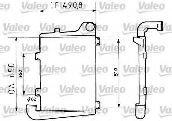 VALEO 858025 Інтеркулер