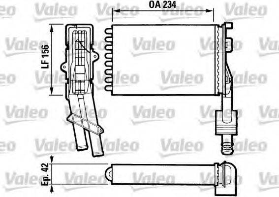 VALEO T182 Теплообмінник, опалення салону