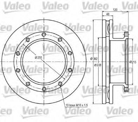 VALEO 187011 гальмівний диск