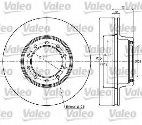 VALEO DF950 гальмівний диск