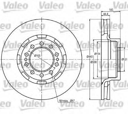 VALEO DF953 гальмівний диск