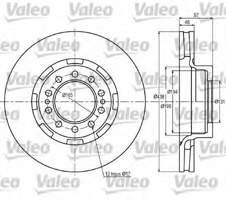 VALEO DF994 гальмівний диск