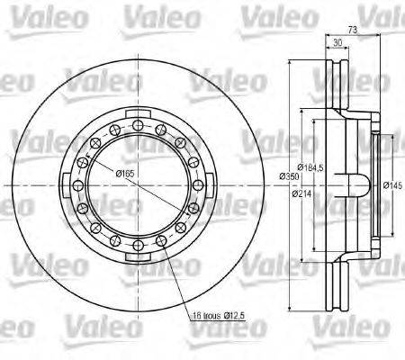 VALEO 187025 гальмівний диск