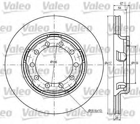 VALEO DF995 гальмівний диск