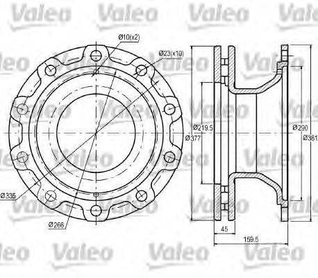 VALEO 187086 гальмівний диск