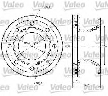 VALEO 187103 гальмівний диск