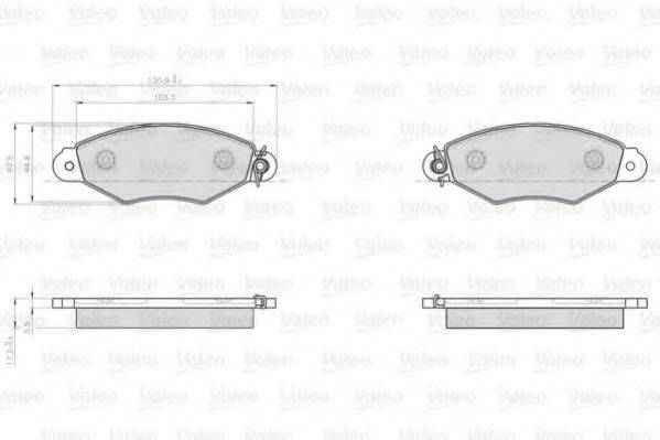 VALEO 25807 Комплект гальмівних колодок, дискове гальмо