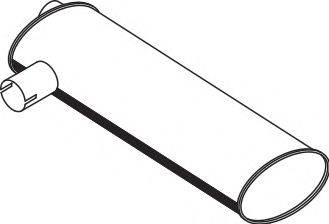 DINEX 70341 Середній/кінцевий глушник ОГ