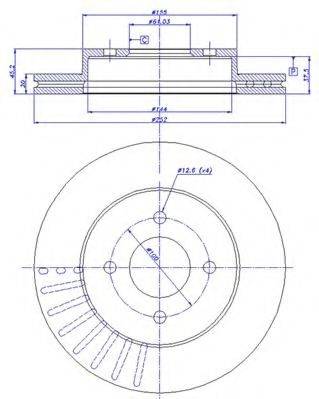 CAR DF 906 гальмівний диск