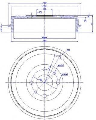 CAR 100131 Гальмівний барабан