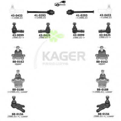 KAGER 801181 Підвіска колеса