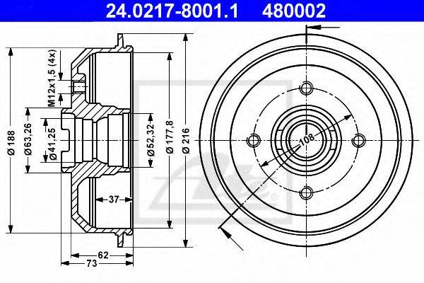 OMC 100901 Гальмівний барабан