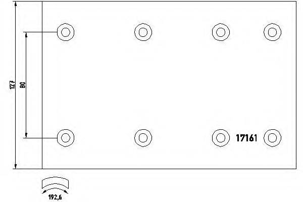 TEXTAR 17161 Гальмівні колодки, барабанне гальмо