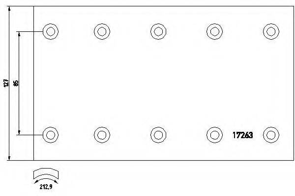 TEXTAR DF/23/1 Комплект гальмівних черевиків, барабанні гальма