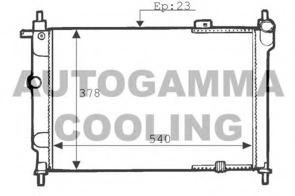 AUTOGAMMA 100666 Радіатор, охолодження двигуна