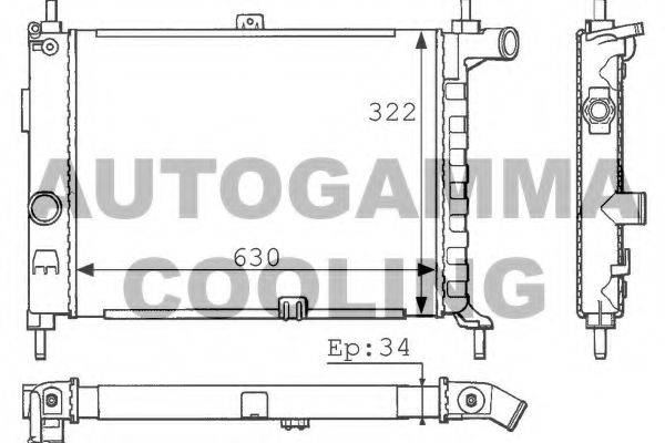 AUTOGAMMA 100688 Радіатор, охолодження двигуна