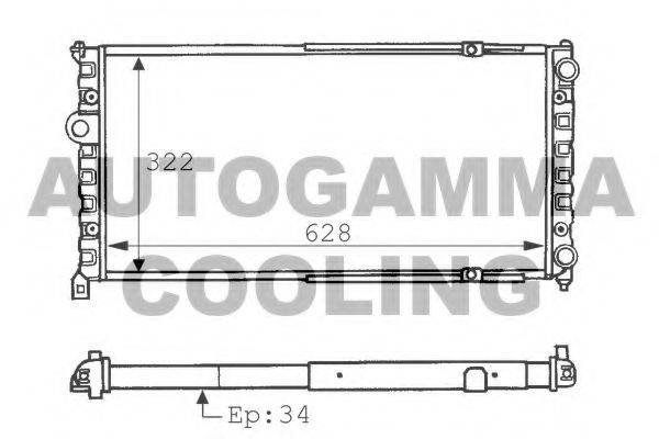 AUTOGAMMA 100949 Радіатор, охолодження двигуна