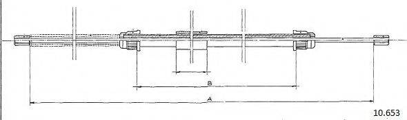 CABOR 10653 Трос, стоянкова гальмівна система