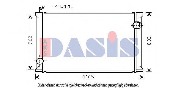 AKS DASIS RE2021 Радіатор, охолодження двигуна