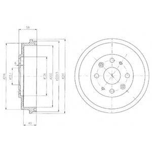 DELPHI 100949 Гальмівний барабан